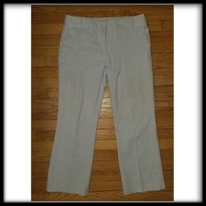 White w/grey pinstripe pants. 12 petite, Dalia